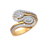 18K Gold & Diamond Ring For Women KRB10426